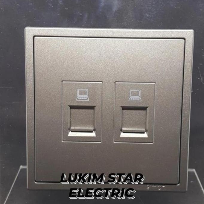 OUTLET DATA + DATA SIMON I7 GREY/SIMON i7 GREY OUTLET DATA CAT6 TWIN 705228-61