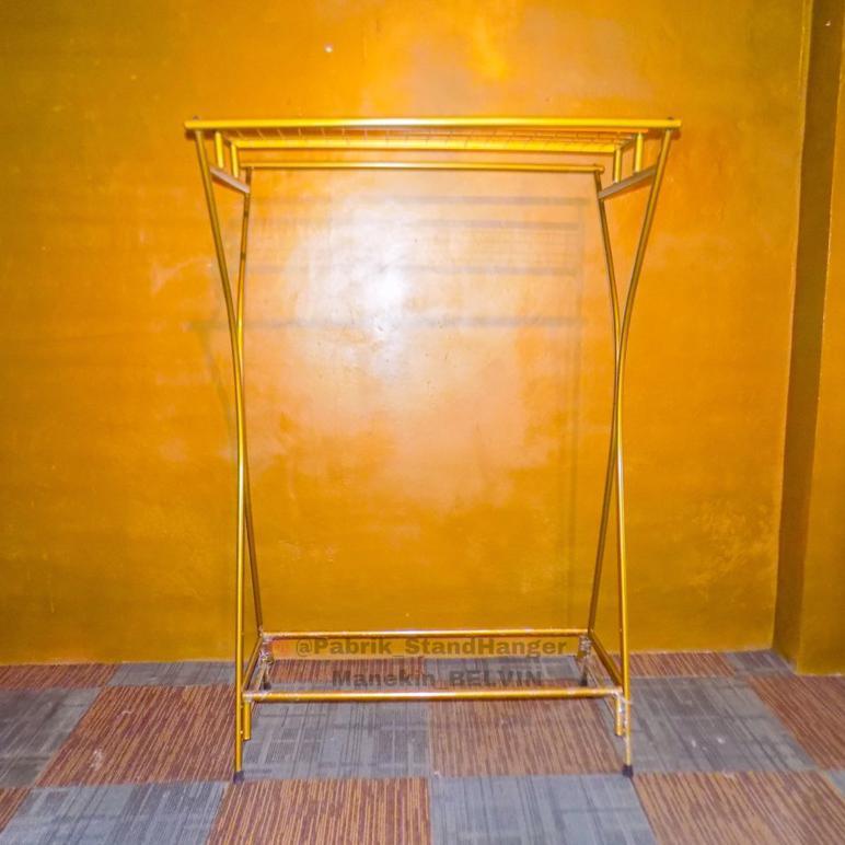 StandHanger 2 Sisi Gold // Display Baju Mewah // Display Baju Gold // Display Premium // Gantungan B