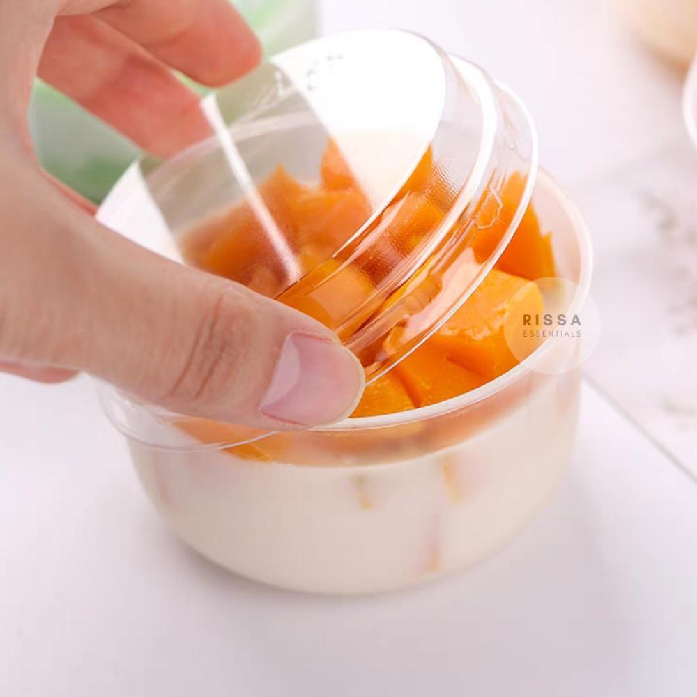 [Isi 10 BOX] [RISSA] Kotak Kue Mini Kotak Packaging Mini Dessert Cheese Cake Cup Lucu Korean Packagi