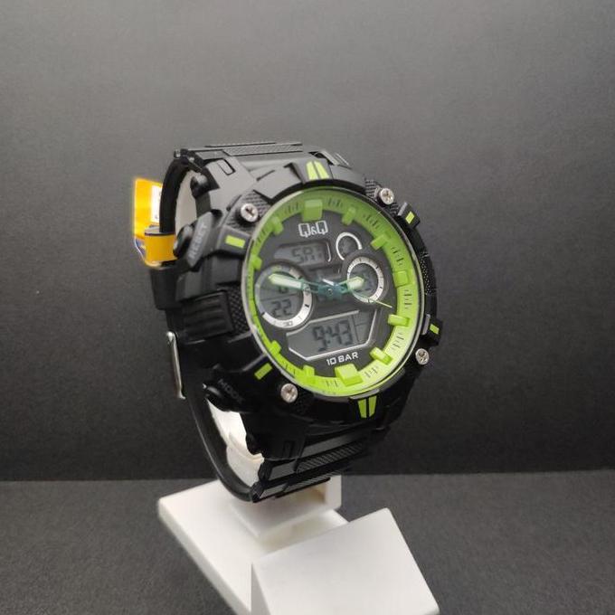 Q&Q QnQ QQ Analog Digital Jam Tangan Pria Hitam GW88J007Y Original