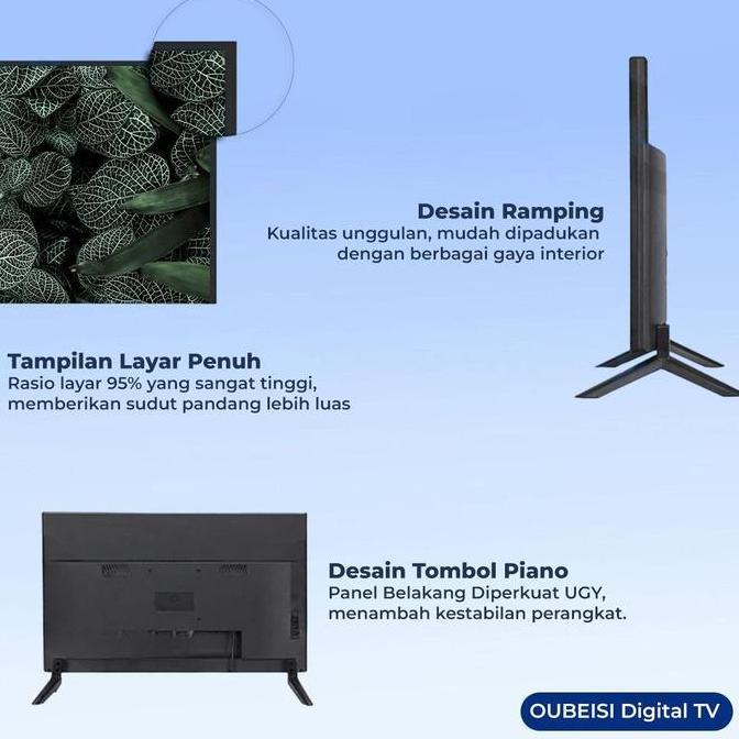OUBEISI TV LED 22 inch tv led Digital tv Televisi Model -[Garansi 3 Tahun