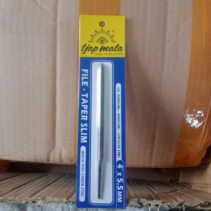 HATSUD Kikir segitiga Tjap Mata 4" / pengasah gergaji kayu CAP MATA ORI
