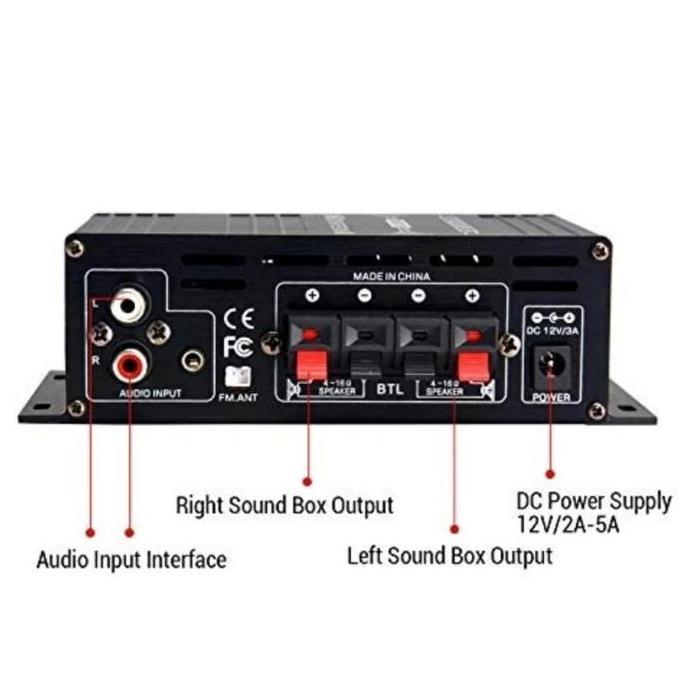 Amplifier Bluetooth Mobil Audio Power New AK380