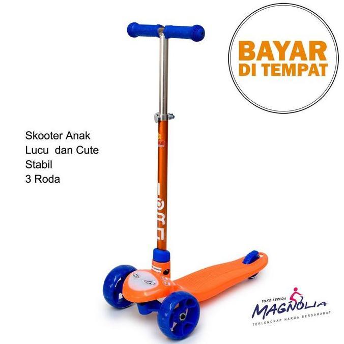 Sekuter Scooter Skuter Dorong Otoped Anak Outdoor Roda Menyala Mainan