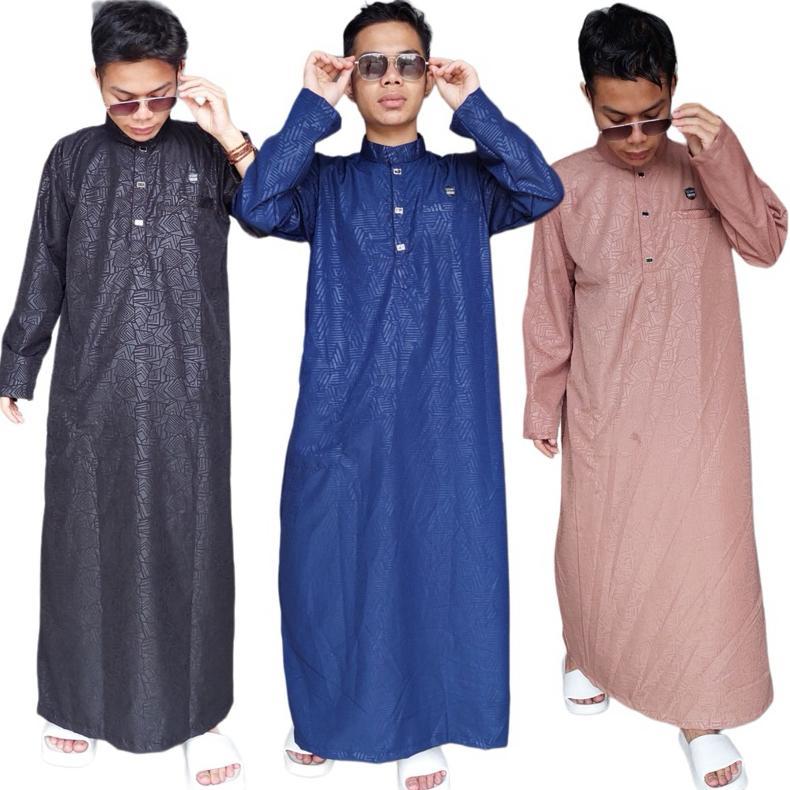 Cuci Gudang Jubah Sultan Gamis Pria Remaja Dewasa Motif Embos Etnik