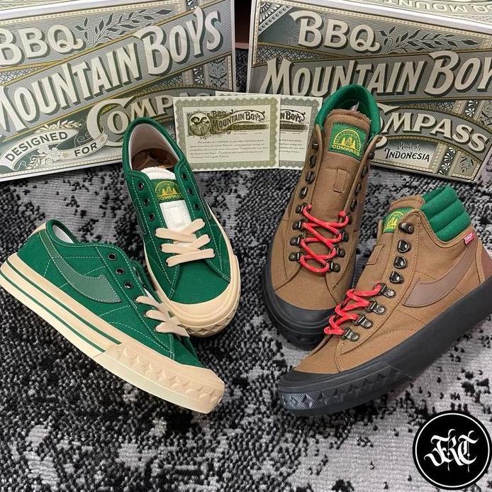 SEPATU COMPASS X BBQ MOUNTAIN BOYS (BMB) LOW / HIGH