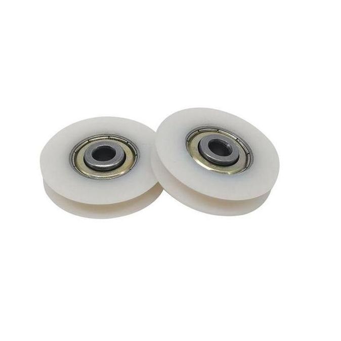 LEONAB Roda Roller Nilon Pagar 10pcs Roda Pagar Nilon Bentuk U Roda Gerbang Roda Katrol Roda Nilon P