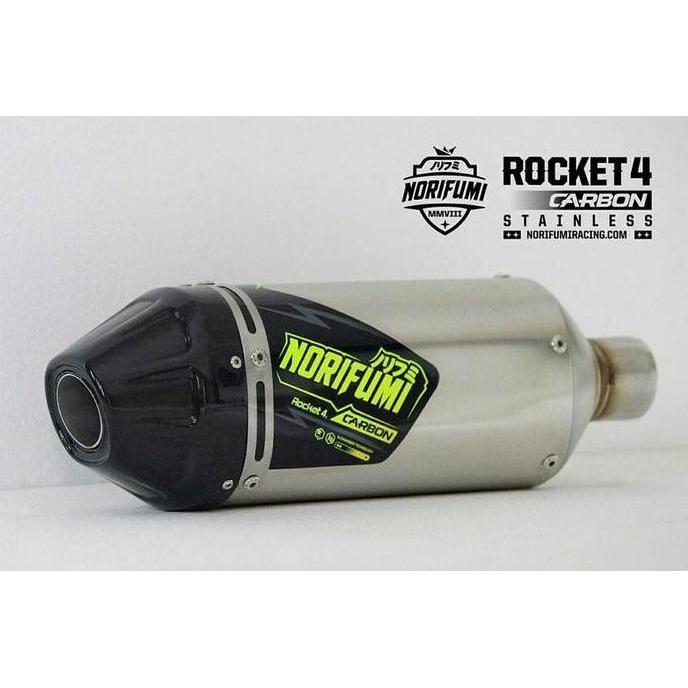 Knalpot Racing KLX 150 Dtracker Norifumi Rocket 4 Carbon Stainless