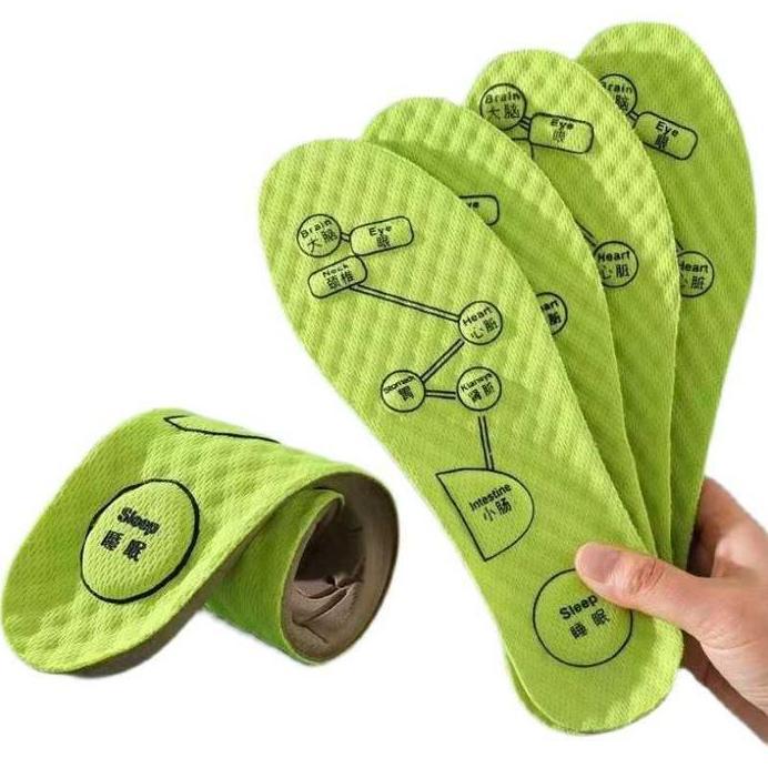 1 Pasang Insole Sepatu Alas Kaki Kesehatan EVA PU Pria Wanita Anti Pegal Terapi