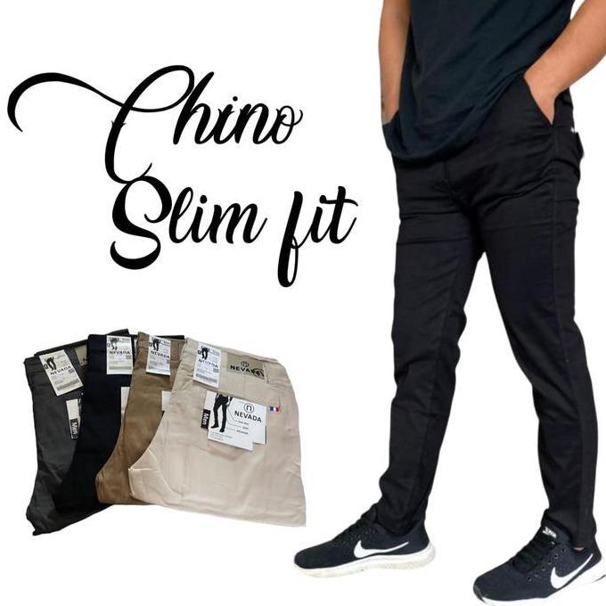 HEMAT LUAR BIASA Kapasan Surabaya Celana Panjang Pria Chino Slim Fit Stretch Bahan Katun Kombed Size