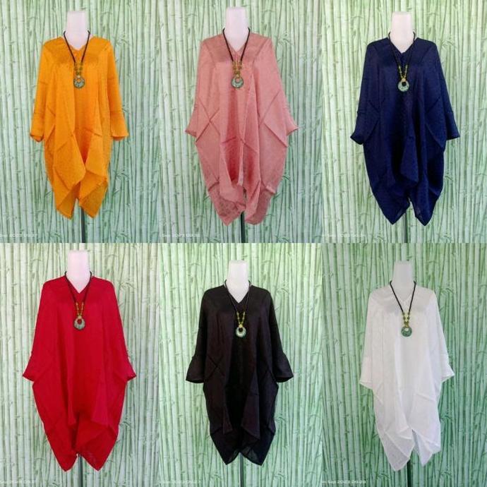 KAFTAN TUNIK ARUNA VISCOSE POLOS OOTD KONDANGAN TSY