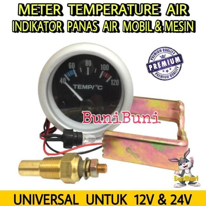 Meter Ampere Panas / Amper Meter Temperatur Suhu Air Untuk Mobil & Mesin (TANPA KABEL) Terlaris