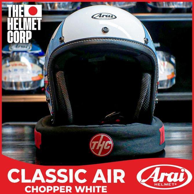 HELM ARAI CLASSIC AIR CHOPPER WHITE HALF F WHITE RETRO HELMET