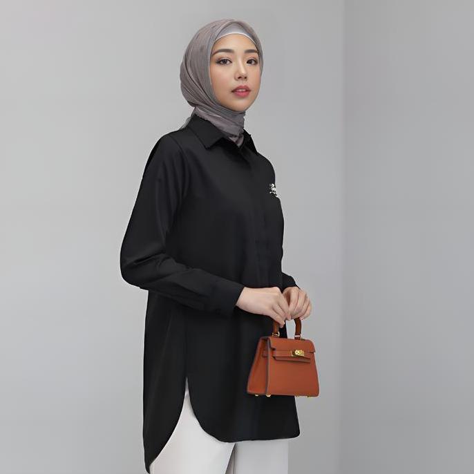 PREMIUM Nidi.id - Everyday Kemeja Wanita Basic Rapih Anti Kusut Baju Kerja Kemeja Formal Baju Kantor