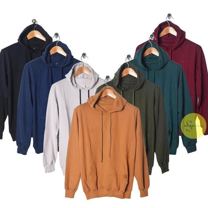 Sweater Hoodie Pria dan Wanita Bahan Baby Terry Katun premium, Hoodie Jumper Unisex Premium
