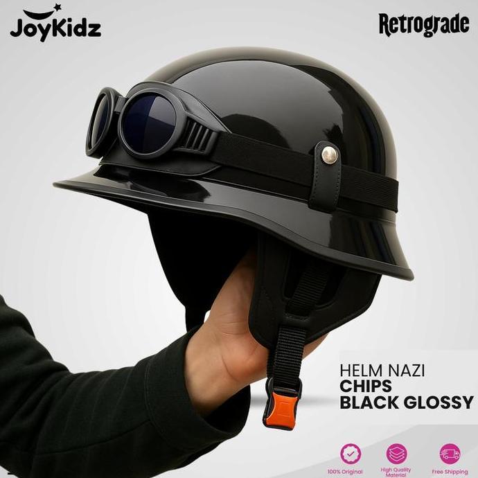 HELM RETRO VESPA NAZICHIPS GLOSSY KACAMATA HELM CLUB VESPA KLASIK