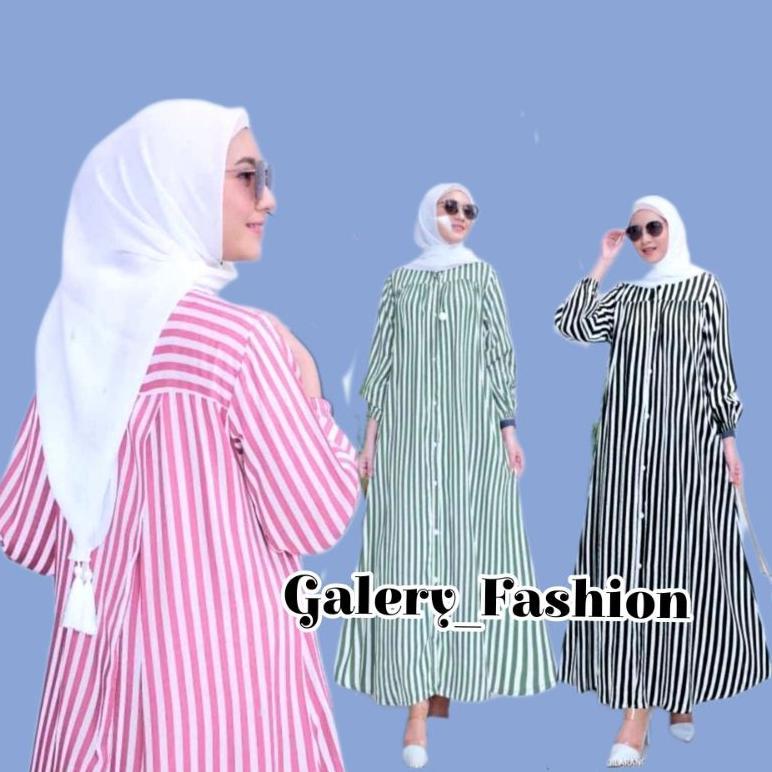 Termurah Gamis Salur Silang Belakang/Gamis Dress Muslim Maxi Jumbo/Gamis Wanita Katun Jepang Kekinia