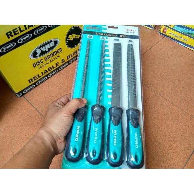 AHROKA 4pcs Kikir kayu set 8" ( Besar ) kikir tukang heavy duty Best Quality