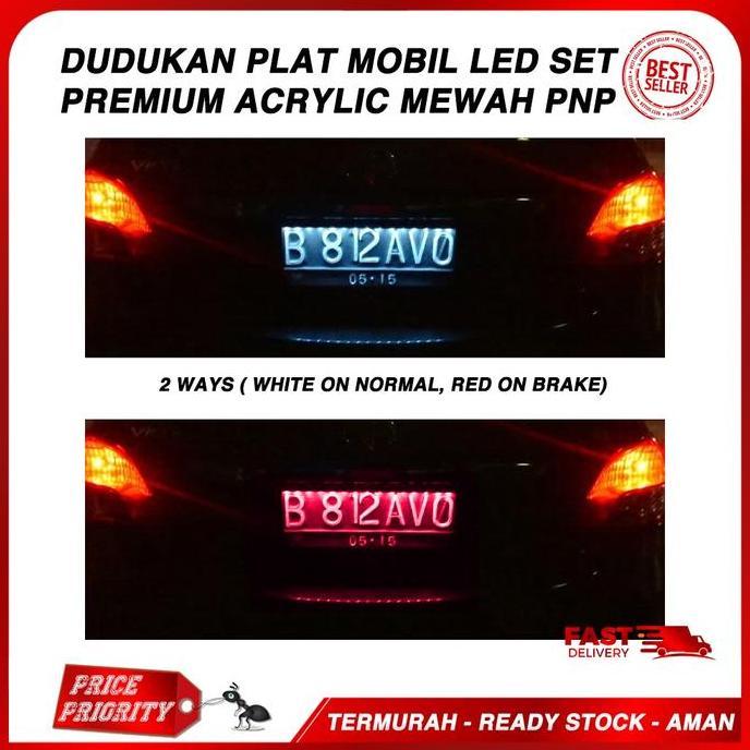 opalveroz - plat nomor mobil lampu led / plat mobil premium / plat mobil acrylic