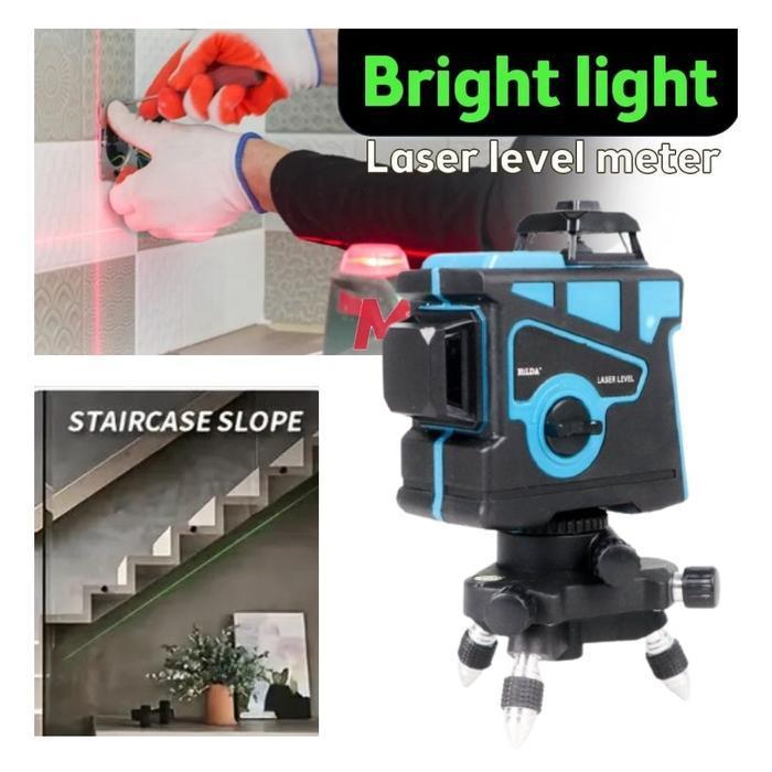 Jipd Alat Ukur Otomatis Mesin Self Leveling 12 Line Laser 3D Precision Waterpass  3D 12