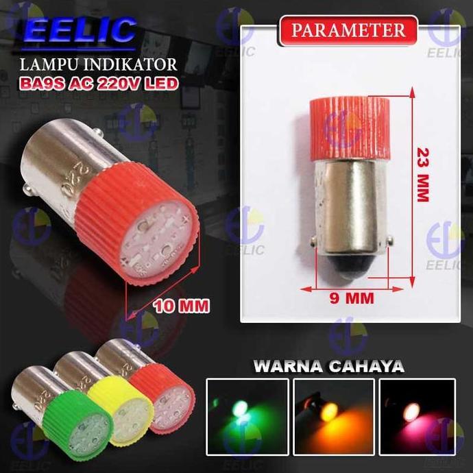 AHROKA EELIC LAU-BA9S AC220V Lampu LED Bayonet push button bulb BA9S AC220V