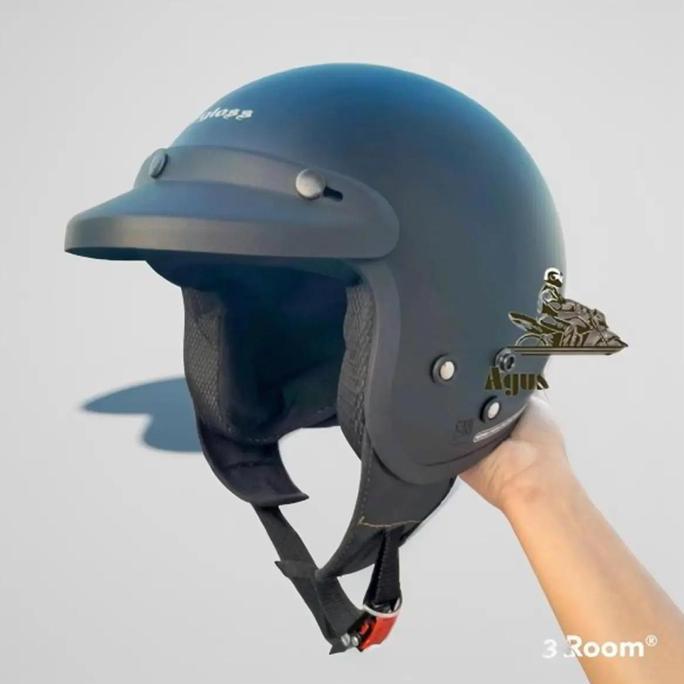 Helm SNI Carglos Bogo Retro Pet Pendek ABS Thermoplast 100% Ideal untuk Remaja Wanita Pria Dewasa Pr