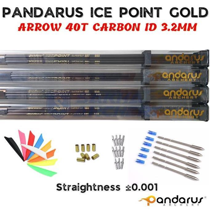 Arrow Pandarus Ice Point Gold Straightness 0.001 Anak Panah 40T Carbon