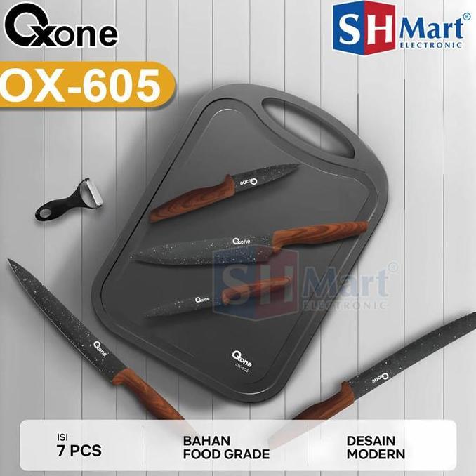 PISAU DAPUR PREMIUM CERAMIC OXONE 1 SET BLACK KNIFE OX-605