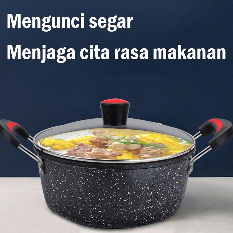 TERBARU PANCI KUAH ENAMEL 24CM / PANCI KUAH / PANCI SUP ANTI LENGKET