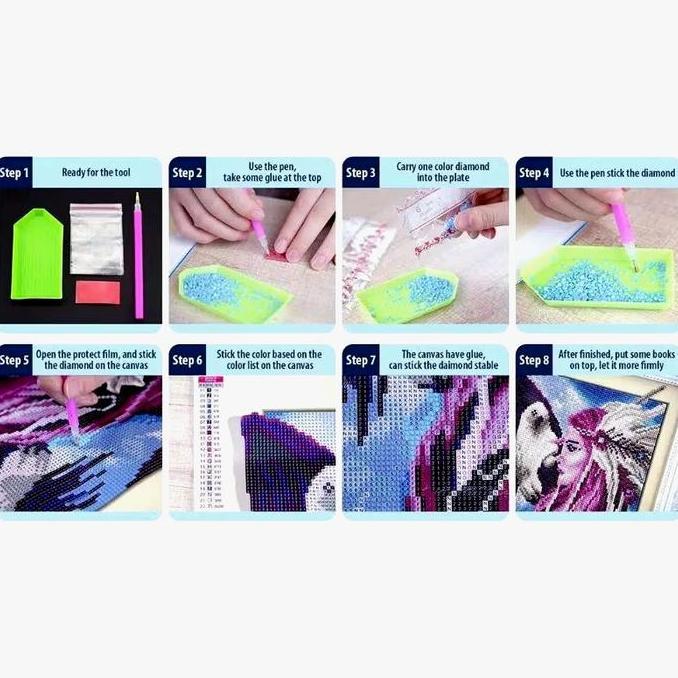 5D DIY Full Drill Diamond Painting Lukisan Berlian Kristik