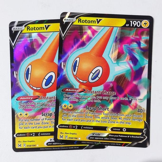 New Rotom V 058/196 - Lost Origin Pokemon Card English