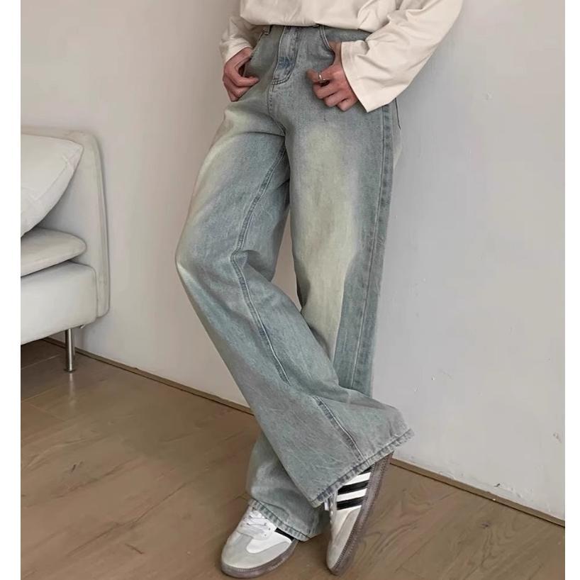 NEW celana gombrong jeans pria panjang korean style baggy pants jens kulot jumbo cowok