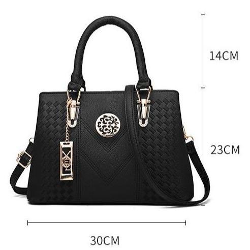 Korea Style Tas Selempang Wanita KSAS 125 Tas Kondangan Mewah Elegan Tas Hitam Bahan Kulit Pu Tebal 