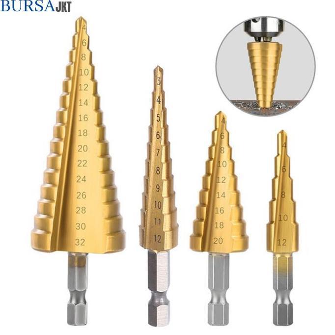 FEWRITZ MATA BOR MODEL PAGODA KERUCUT SEGITIGA 3 VARIAN BOR BESI KAYU STAINLES PROTOK