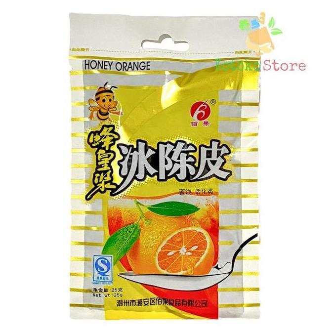Manisan Kulit Jeruk Madu Bai Guo / Kulit Jeruk Kering 25gr [Eceran]