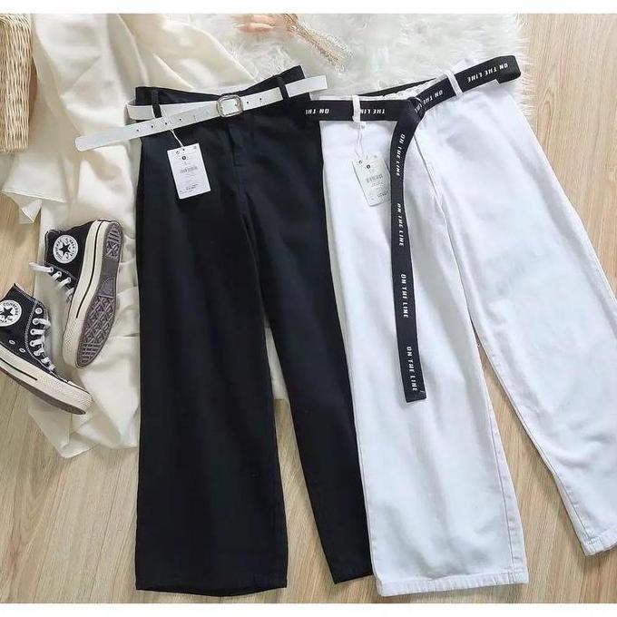 CELANA KULOT WANITA/CELANA KULOT JUMBO/CELANA KULOT PANJANG - Putih