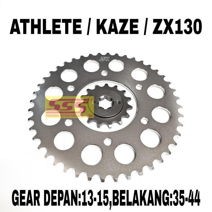 Vanessa.Ecer - Gearset Sss 415 Baja Athlete Kaze Zx130 Rantai Sss Hsbt Girset Gir Set Gear Set