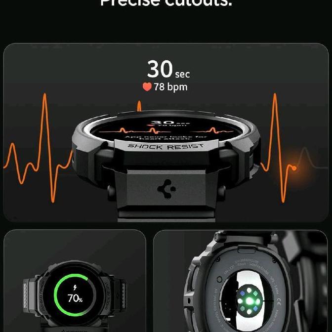 Strap Case Samsung Galaxy Watch 8 44mm 40mm Spigen Rugged Armor Pro Band Sport Waterproof Casing Cov