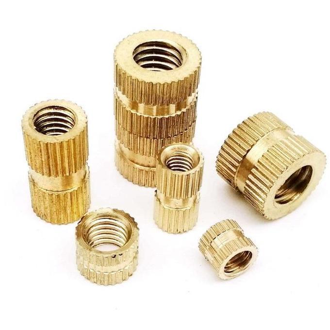 KOLANAME 100pcs Bras Knur Tanam M3 Insert Nut Mur Tanam Female Thread Brass Insert Nut M3 PROTOK