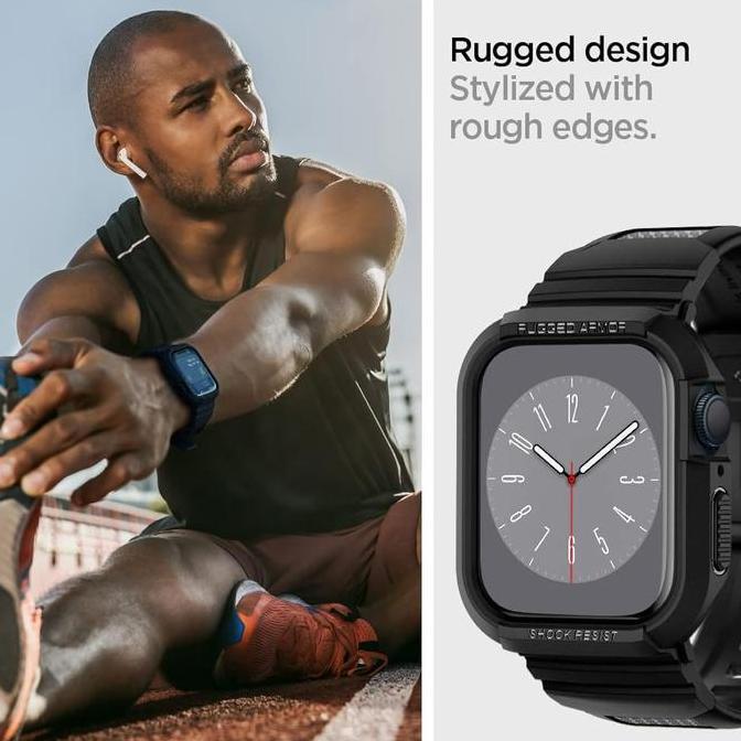 Case Apple Watch 9 45mm Spigen Rugged Armor Pro Band Strap Sport Waterproof Casing