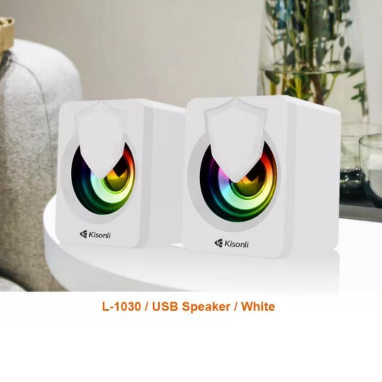Free Ongkir Speaker Aktif Jack Aux 3.5Mm Speaker Komputer Laptop Pc L1030-Putih -Xobox