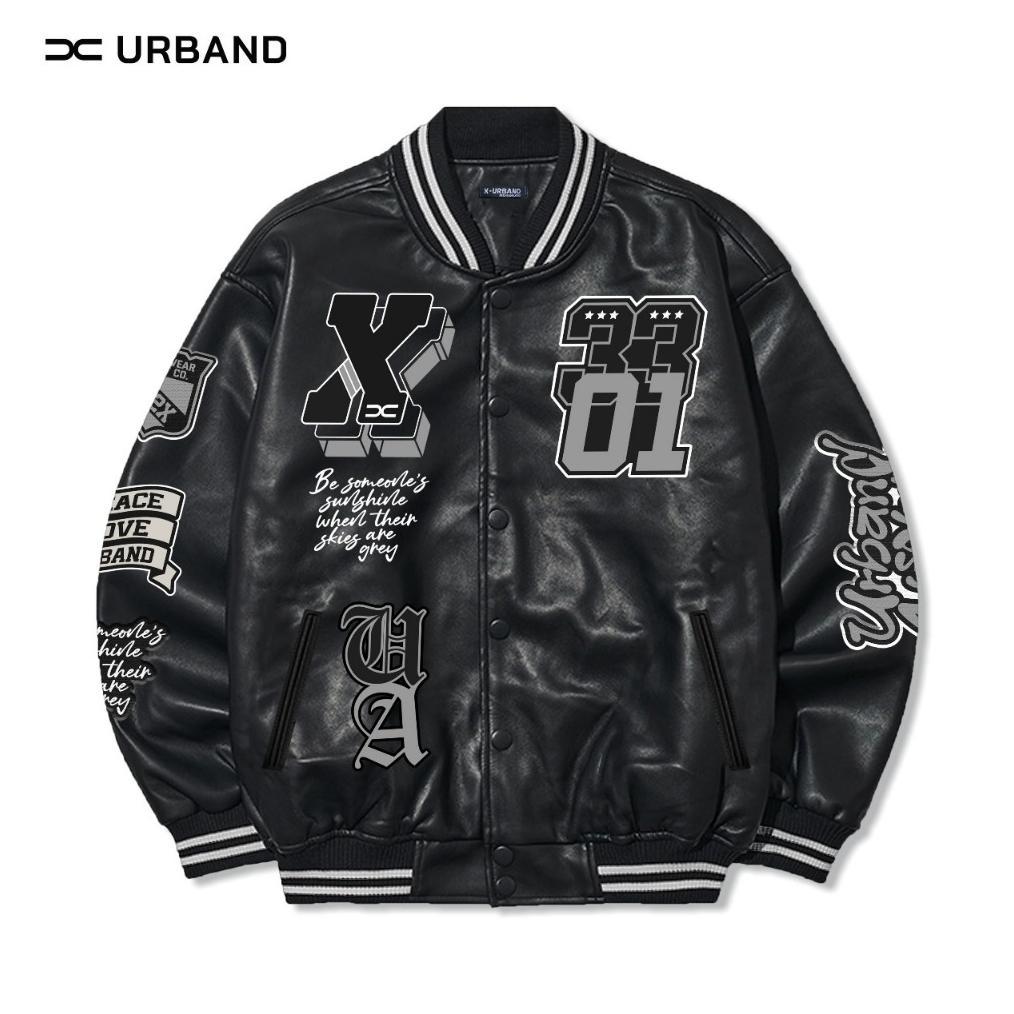 Promo X U A  Jaket Varsity Baseball Leather Sintetis Embroidery