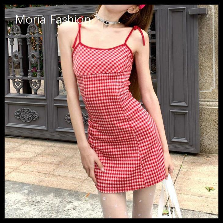 Best Seller Ii Moria Qz186 Bodycon Summer Mini Dress Wanita Gaya Korea Casual Dress Gaun Botton Sexy
