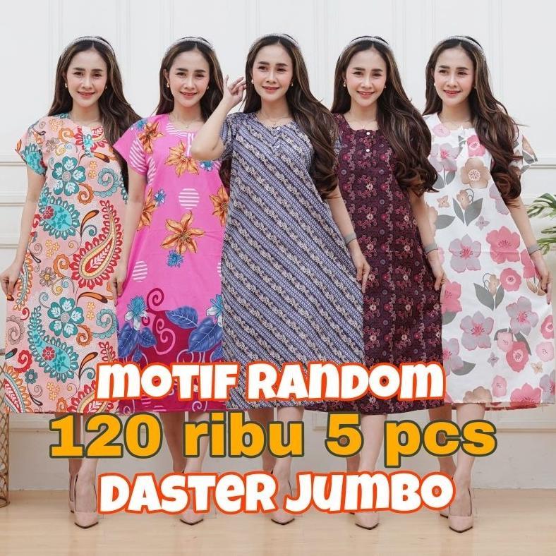 Hot Daster 100 Dapat 5 Pcs | 100Ribu Dapat 5 Daster | Daster 120 Dapat 5 Pcs Jumbo