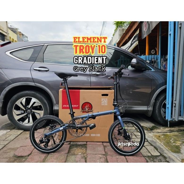 Sepeda Lipat Element Troy 10 Speed Gradient Chromoly Ready stock