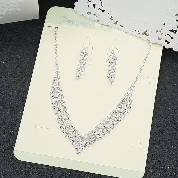 Kalung Set  Classy - Set Kalung Anting Liontin Pernikahan JM