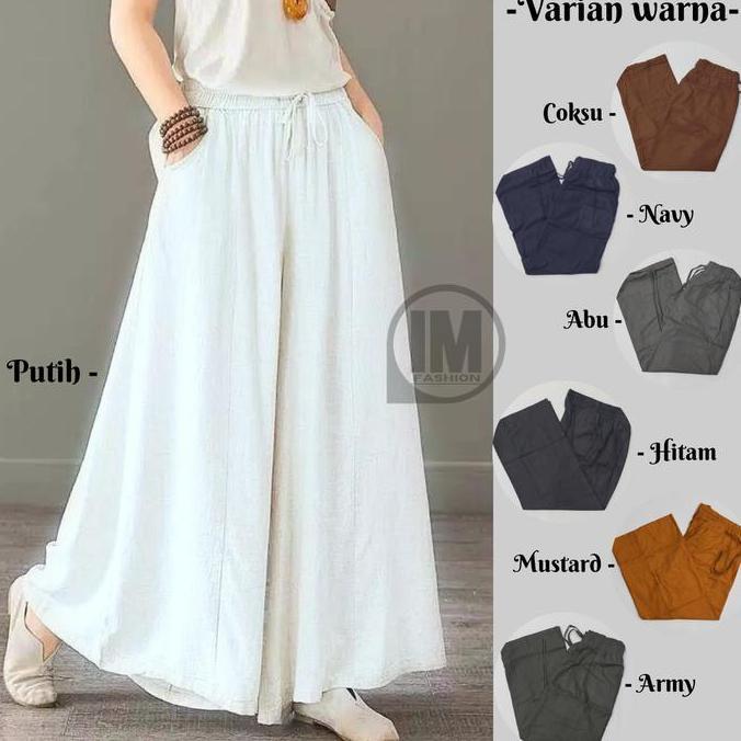 Trivia Kulot Jumbo I Celana Kulot Linen Wanita Jumbo