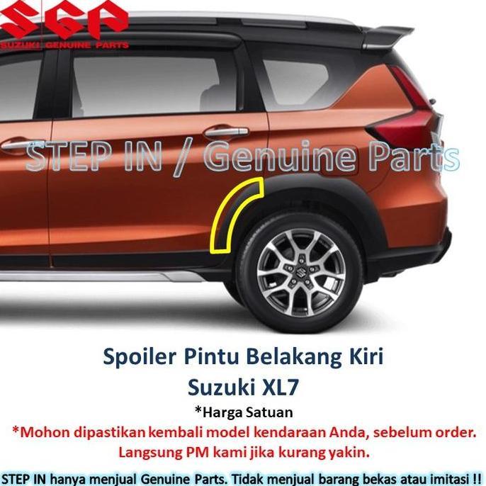 Spoiler Garnish Pintu Belakang SUZUKI XL7 XL-7 molding hitam list SGP moulding lis lengkung celurit 