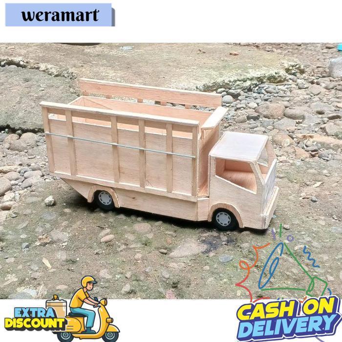 Miniatur Truk Oleng,Pintu Belakang Bisa Terbuka, Free Lampu Led
