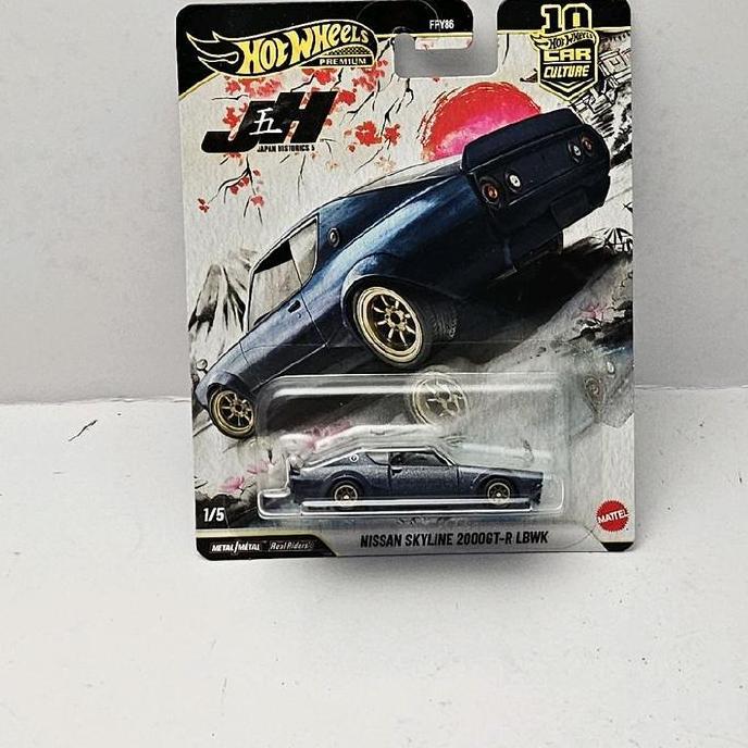 ORIGINAL HOTWHEELS PREMIUM JAPAN HISTORIC 4 NISSAN SKYLINE GTR 2000 LBWK